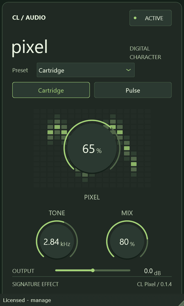 CL Pixel actual plugin interface