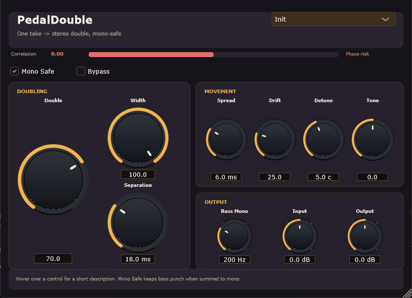 PedalDouble plugin interface